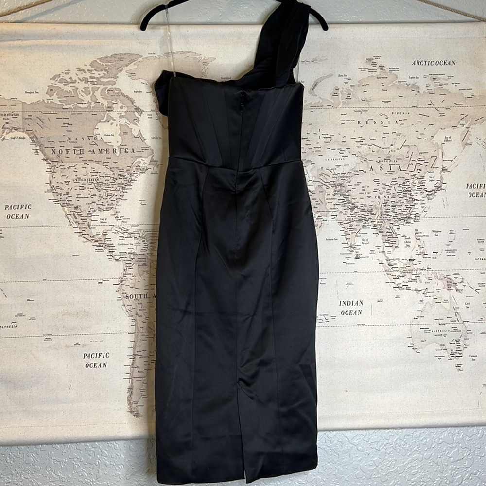 HOUSE OF CB 'Raphaella' Black Stretch Satin Corset Dress NWOT - Picture 12 of 13